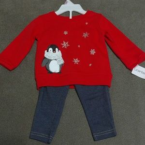 Carter's Not Ugly Christmas Outfit Sweater Legging